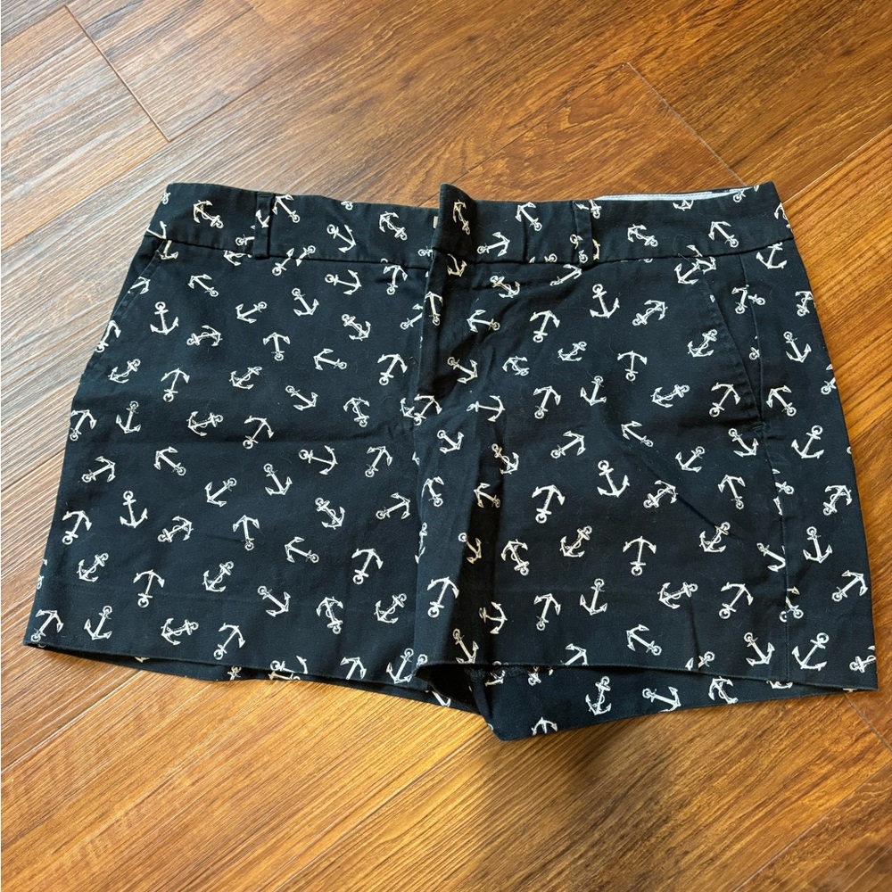 Banana Republic Black Anchor Print Shorts